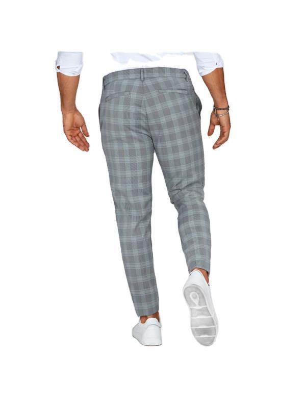Plaid Print Pants Men's Casual Trousers Loose And Thin - MYLUXURY LANE ENTERPRISE
