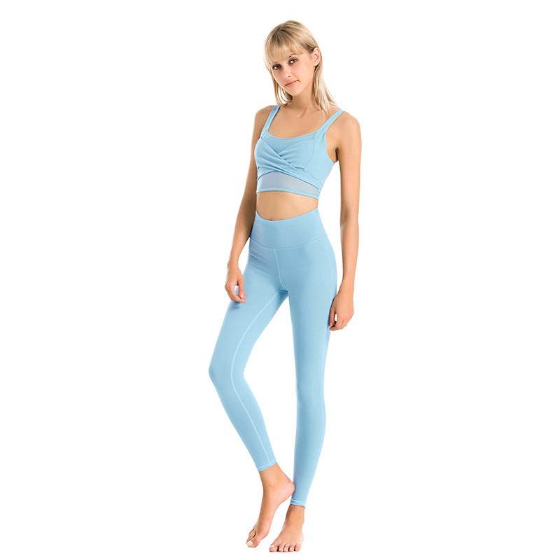 Women's Bra Mesh Yoga Pants Sports Suit - MYLUXURY LANE ENTERPRISE