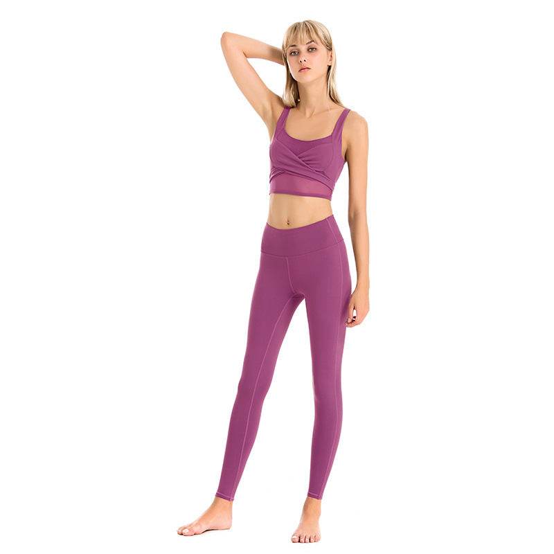 Women's Bra Mesh Yoga Pants Sports Suit - MYLUXURY LANE ENTERPRISE