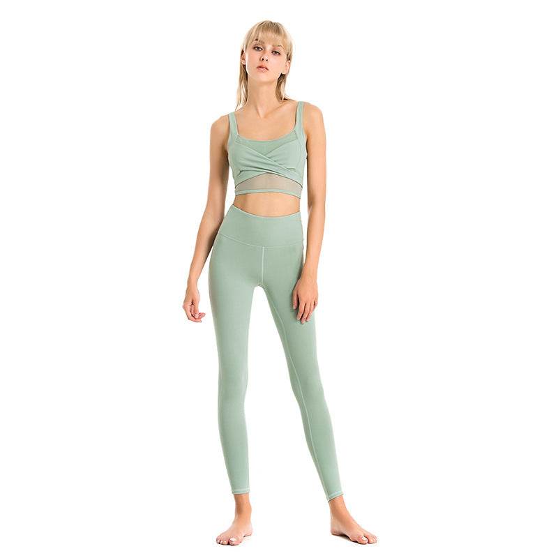 Women's Bra Mesh Yoga Pants Sports Suit - MYLUXURY LANE ENTERPRISE