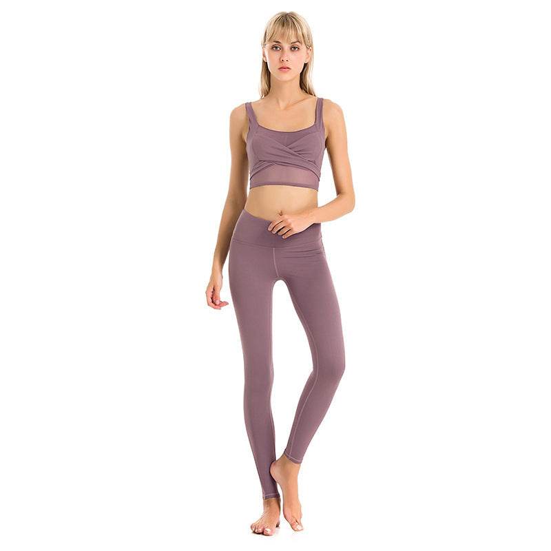 Women's Bra Mesh Yoga Pants Sports Suit - MYLUXURY LANE ENTERPRISE