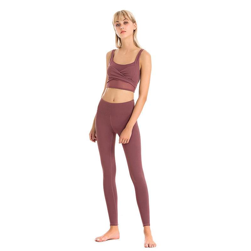 Women's Bra Mesh Yoga Pants Sports Suit - MYLUXURY LANE ENTERPRISE