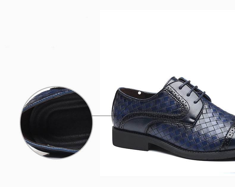 Fall New European Style British Large Size Men's Shoes Woven Fashion Brooch Carved Men's Formal Leather shoes - MYLUXURY LANE ENTERPRISE