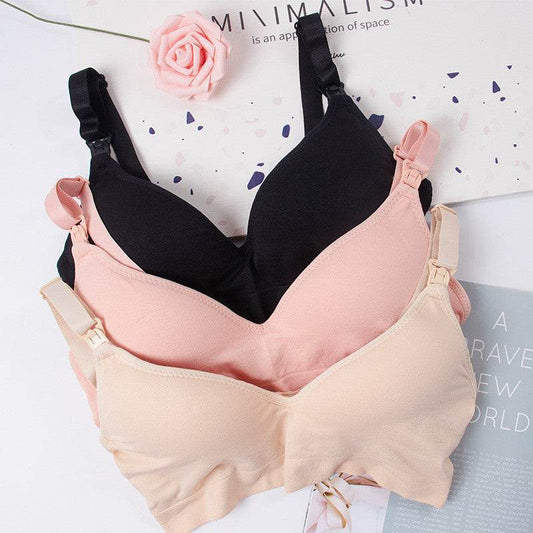Large-Size Seamless Breastfeeding Bra With Front Opening - MYLUXURY LANE ENTERPRISE