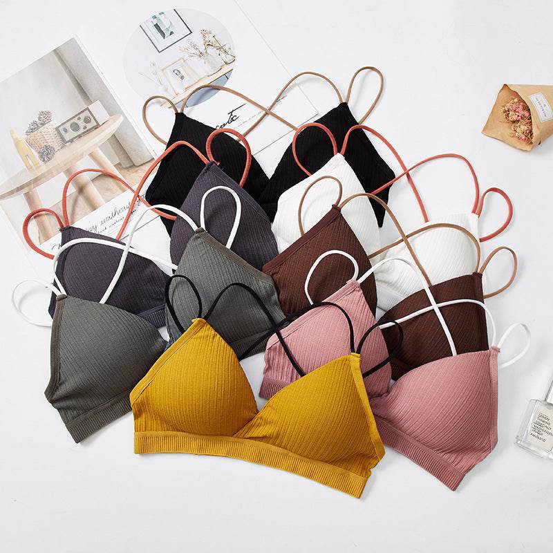 Threaded Hollow Beauty Back Cross Strap Tube Top - MYLUXURY LANE ENTERPRISE
