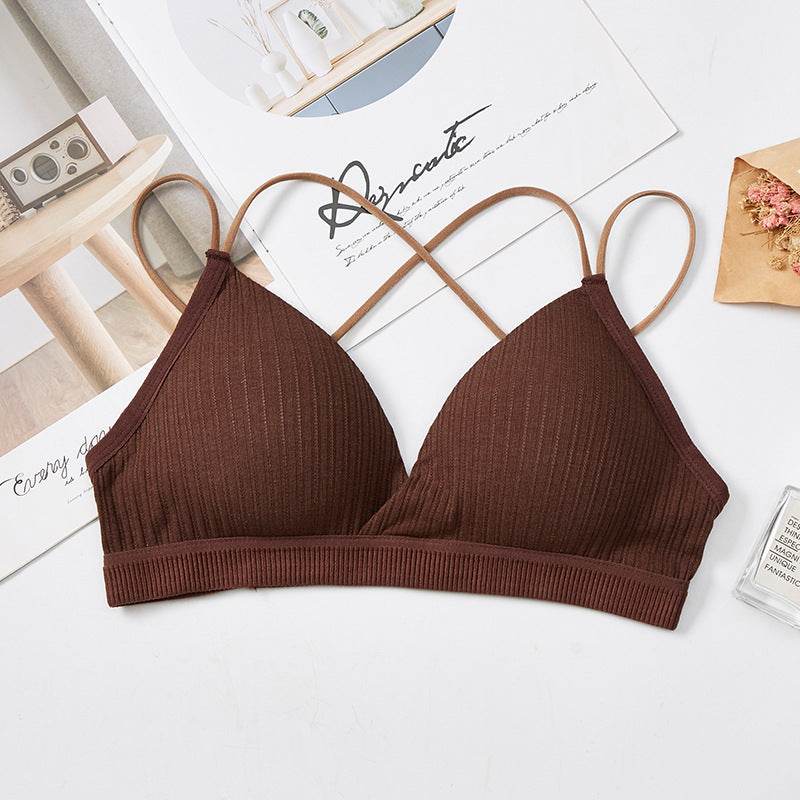 Threaded Hollow Beauty Back Cross Strap Tube Top - MYLUXURY LANE ENTERPRISE