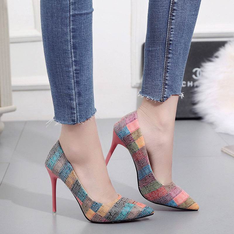 European And American Pointed Workplace High-heeled Shoes - MYLUXURY LANE ENTERPRISE
