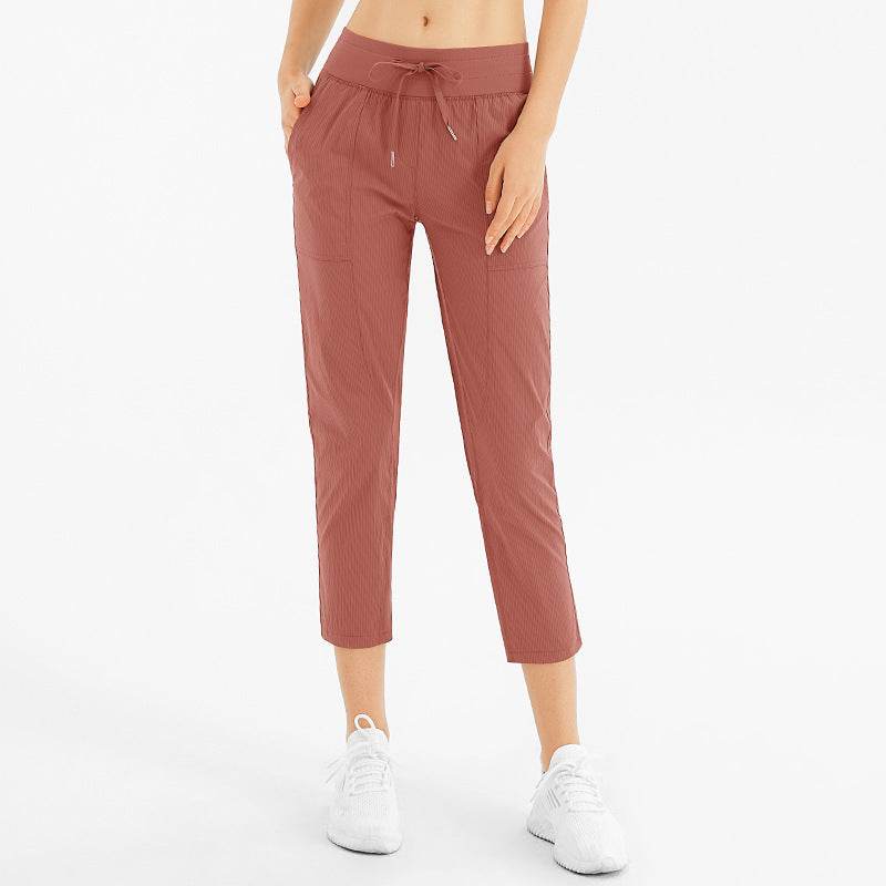 Loose Running Fitness Breathable Nine-Point Pocket Yoga Pants - MYLUXURY LANE ENTERPRISE
