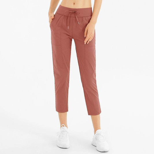 Loose Running Fitness Breathable Nine-Point Pocket Yoga Pants - MYLUXURY LANE ENTERPRISE