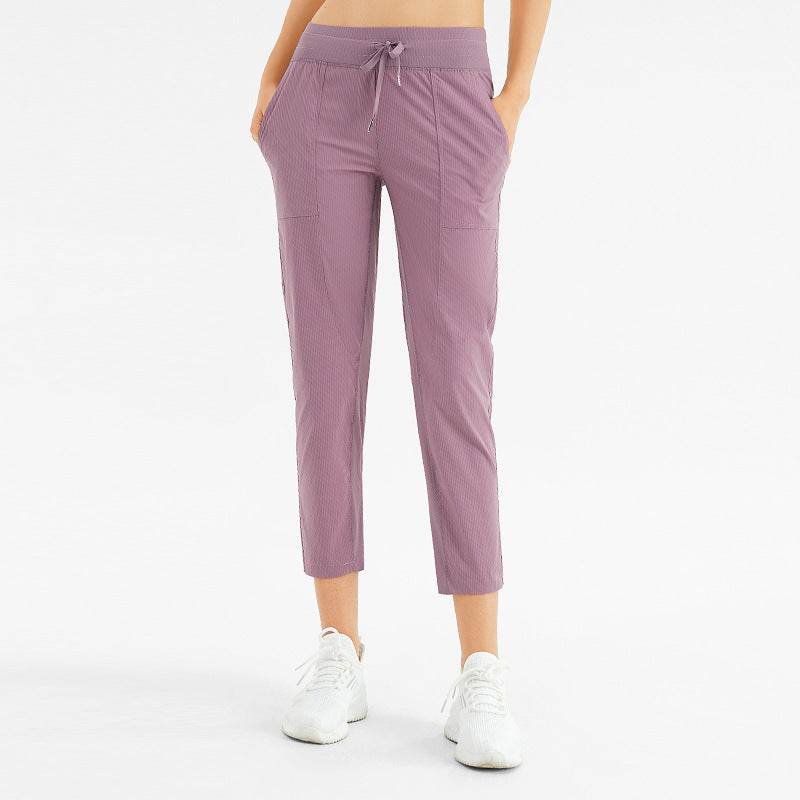 Loose Running Fitness Breathable Nine-Point Pocket Yoga Pants - MYLUXURY LANE ENTERPRISE