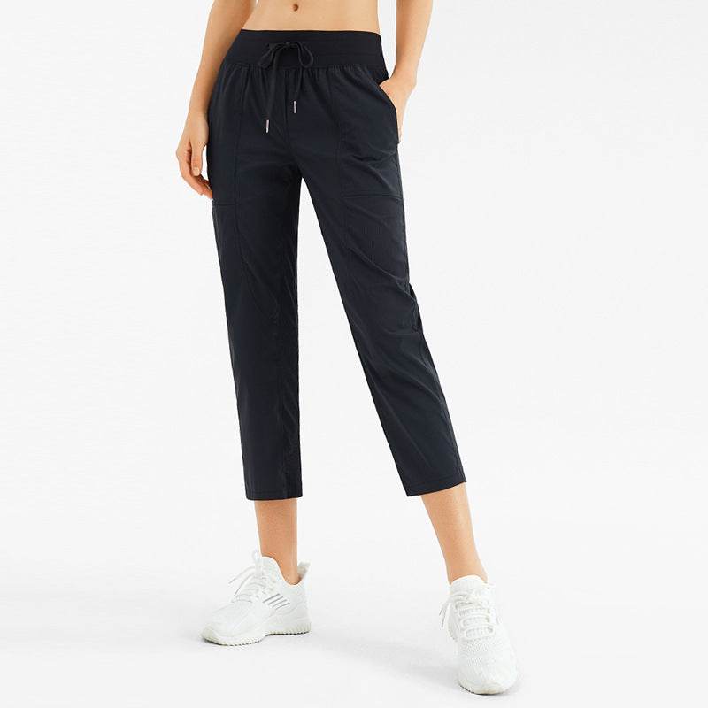 Loose Running Fitness Breathable Nine-Point Pocket Yoga Pants - MYLUXURY LANE ENTERPRISE