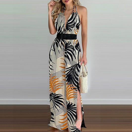 European And American Women'S Clothing Aliexpress Wish Stand-Alone Digital Printing Colorful Jumpsuit - MYLUXURY LANE ENTERPRISE