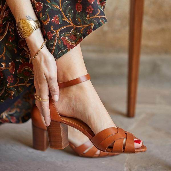 High Heel Chunky Heel Buckle Sandals - MYLUXURY LANE ENTERPRISE