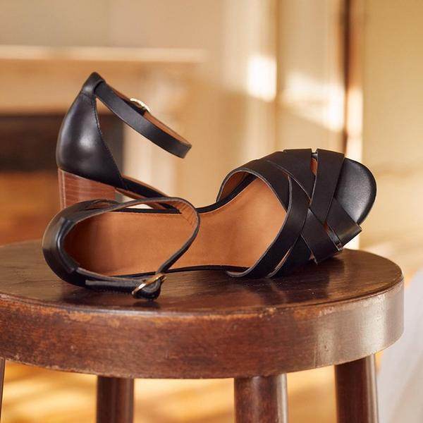 High Heel Chunky Heel Buckle Sandals - MYLUXURY LANE ENTERPRISE