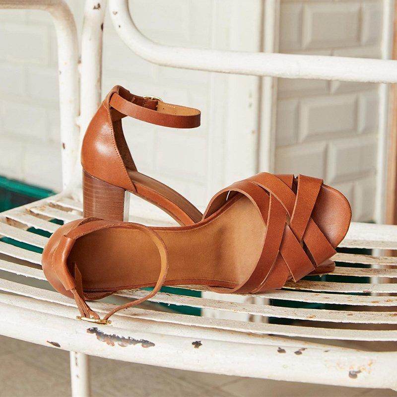 High Heel Chunky Heel Buckle Sandals - MYLUXURY LANE ENTERPRISE
