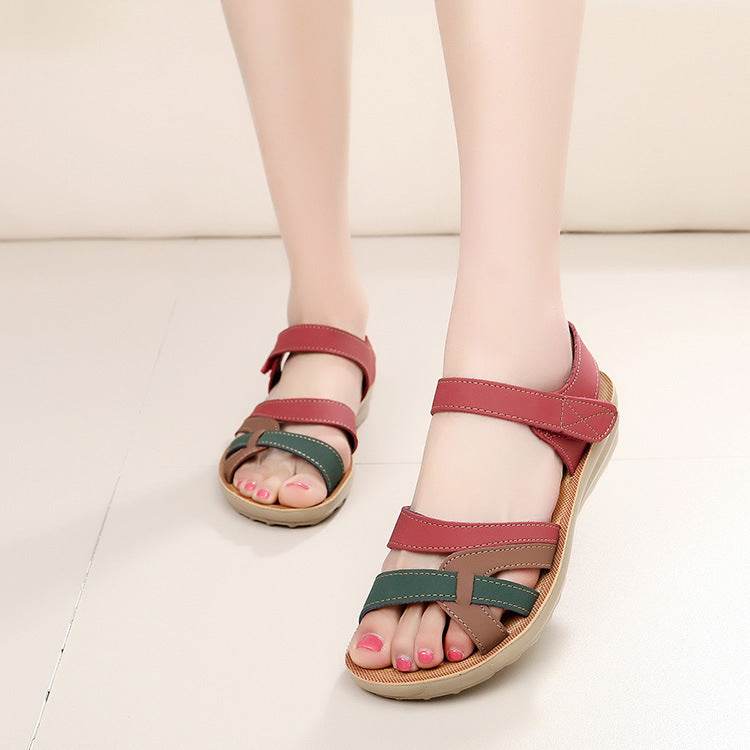 Sandals Soft Leather Flat Beach Sandals - MYLUXURY LANE ENTERPRISE