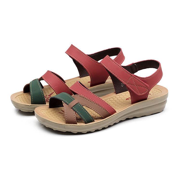 Sandals Soft Leather Flat Beach Sandals - MYLUXURY LANE ENTERPRISE