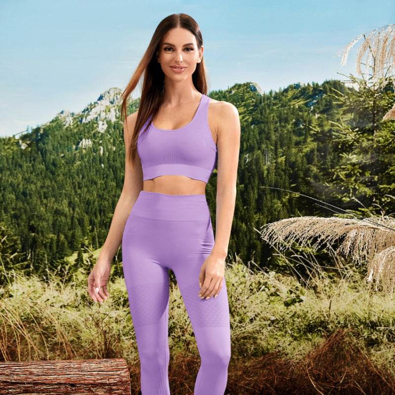 Two-piece Sports Yoga Clothing Suit Vest And Trousers - MYLUXURY LANE ENTERPRISE