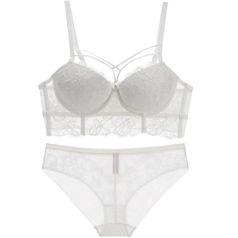 Lingerie Feminine Lace Bra Set With Underwire Bra - MYLUXURY LANE ENTERPRISE