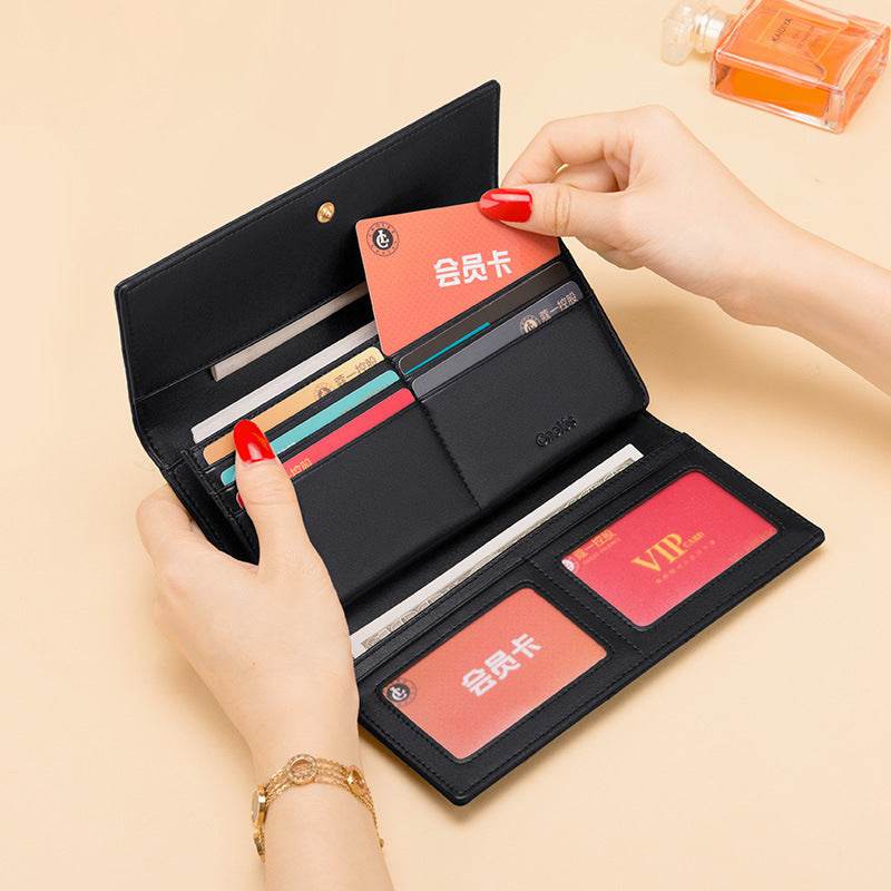 Cowhide Multifunctional Long Multi-card Pocket Wallet Clutch - MYLUXURY LANE ENTERPRISE