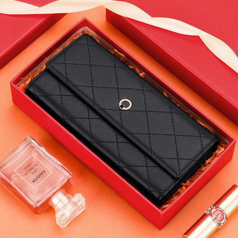 Cowhide Multifunctional Long Multi-card Pocket Wallet Clutch - MYLUXURY LANE ENTERPRISE