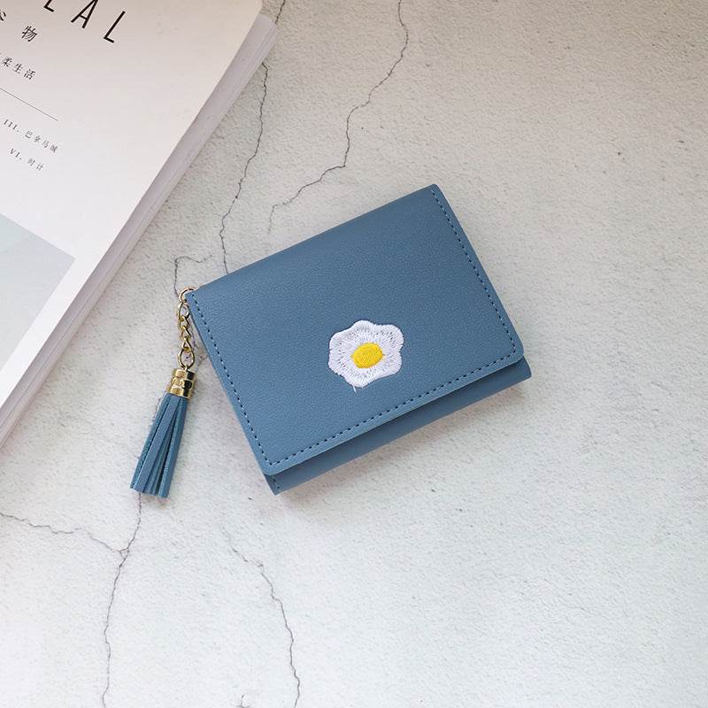 Short Wallet Lady Zipper Wallet Female Student Korean Version Lychee Pattern All-match Coin Purse Card Holder - MYLUXURY LANE ENTERPRISE