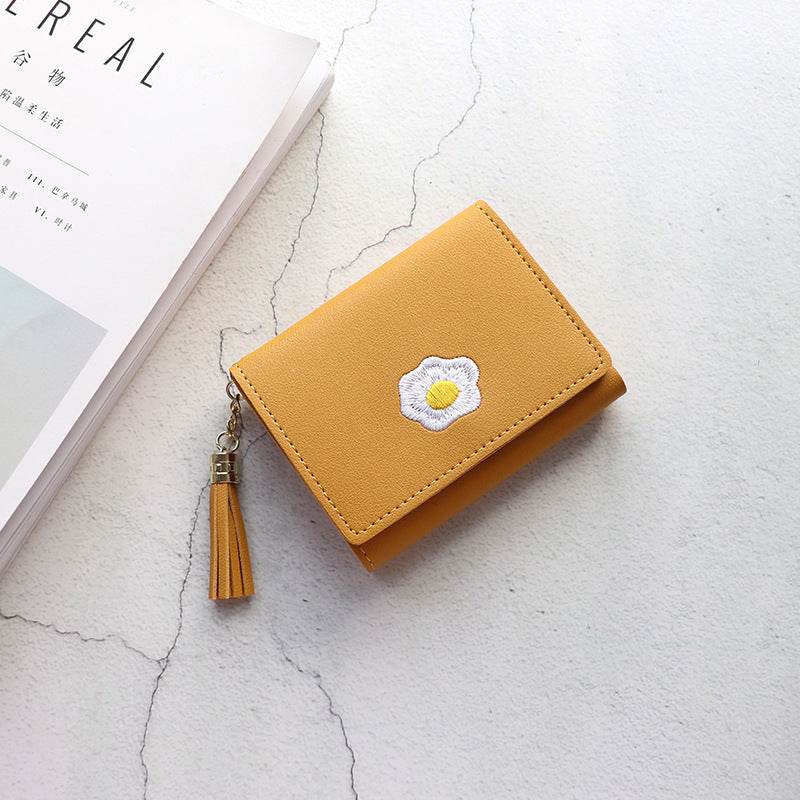 Short Wallet Lady Zipper Wallet Female Student Korean Version Lychee Pattern All-match Coin Purse Card Holder - MYLUXURY LANE ENTERPRISE