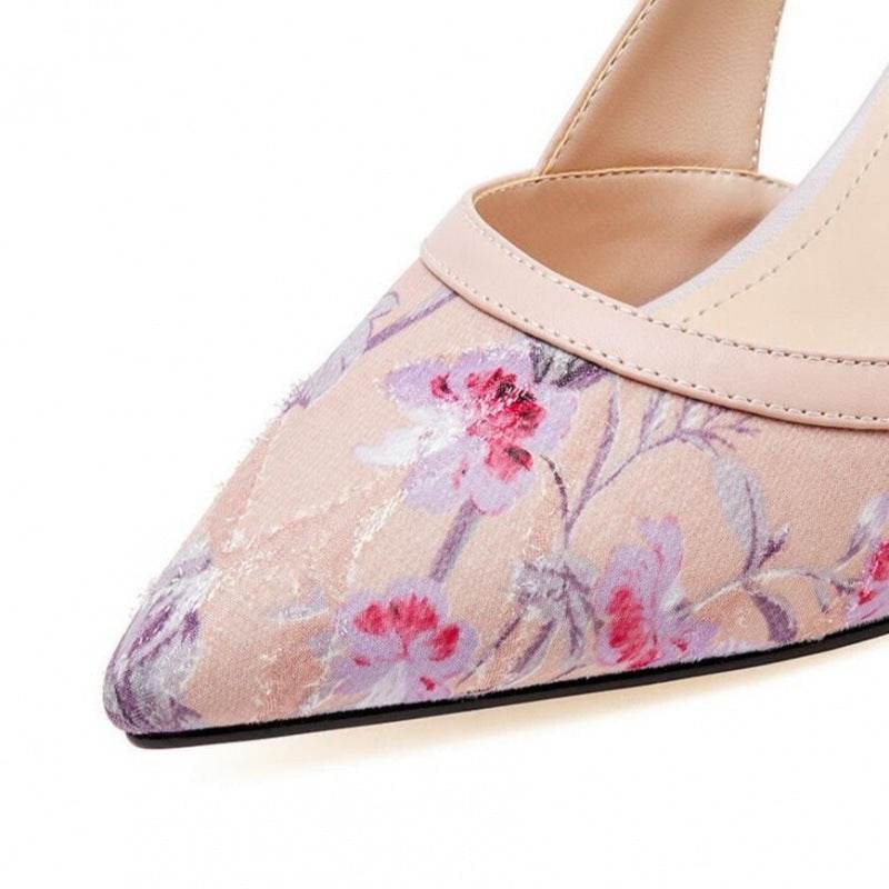 Pointed Shallow Mouth Mid-heel Single Shoes All-match High Heels - MYLUXURY LANE ENTERPRISE