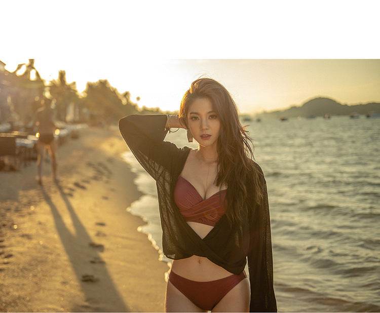 Gathering split hot spring bikini - MYLUXURY LANE ENTERPRISE