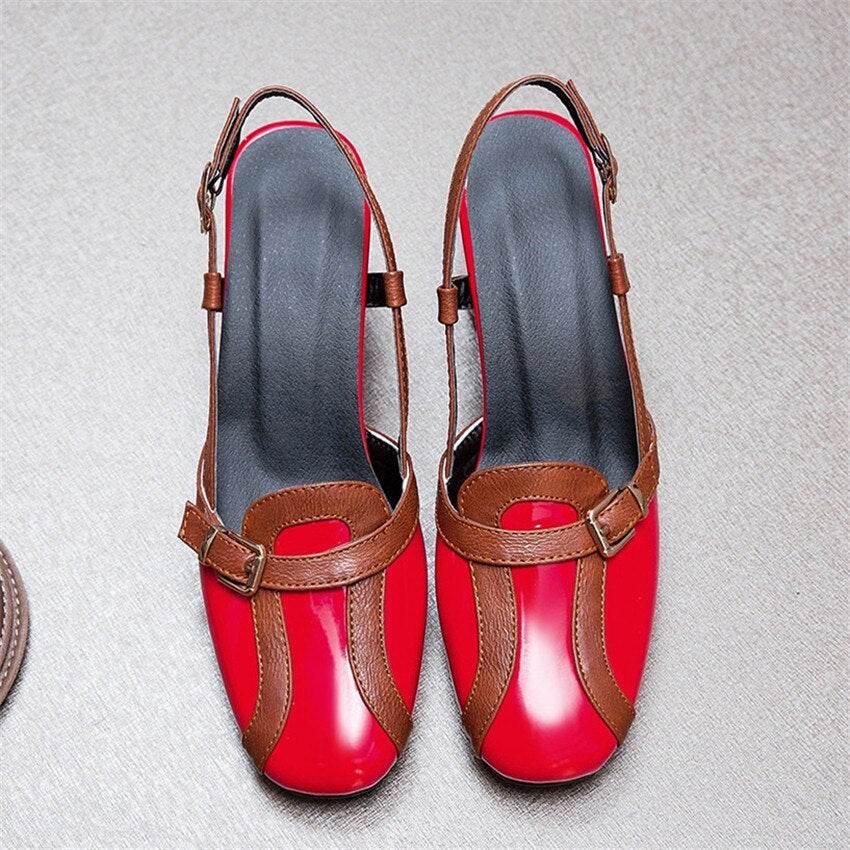 Retro trendy apricot women's shoes - MYLUXURY LANE ENTERPRISE