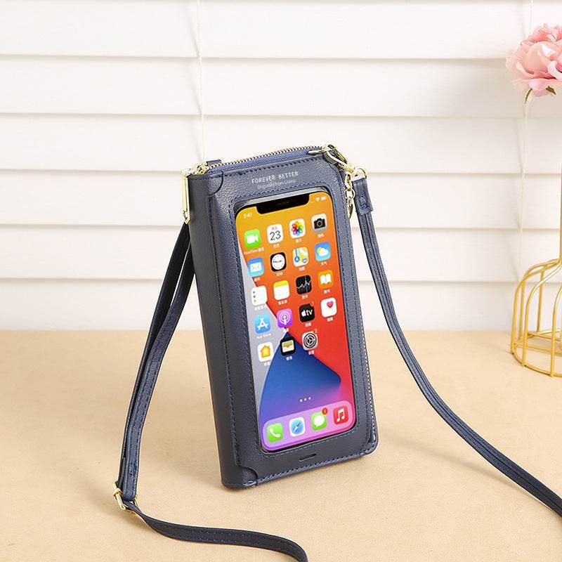 Women's Touch Screen Phone Bag Crossbody Transparent Mini - MYLUXURY LANE ENTERPRISE
