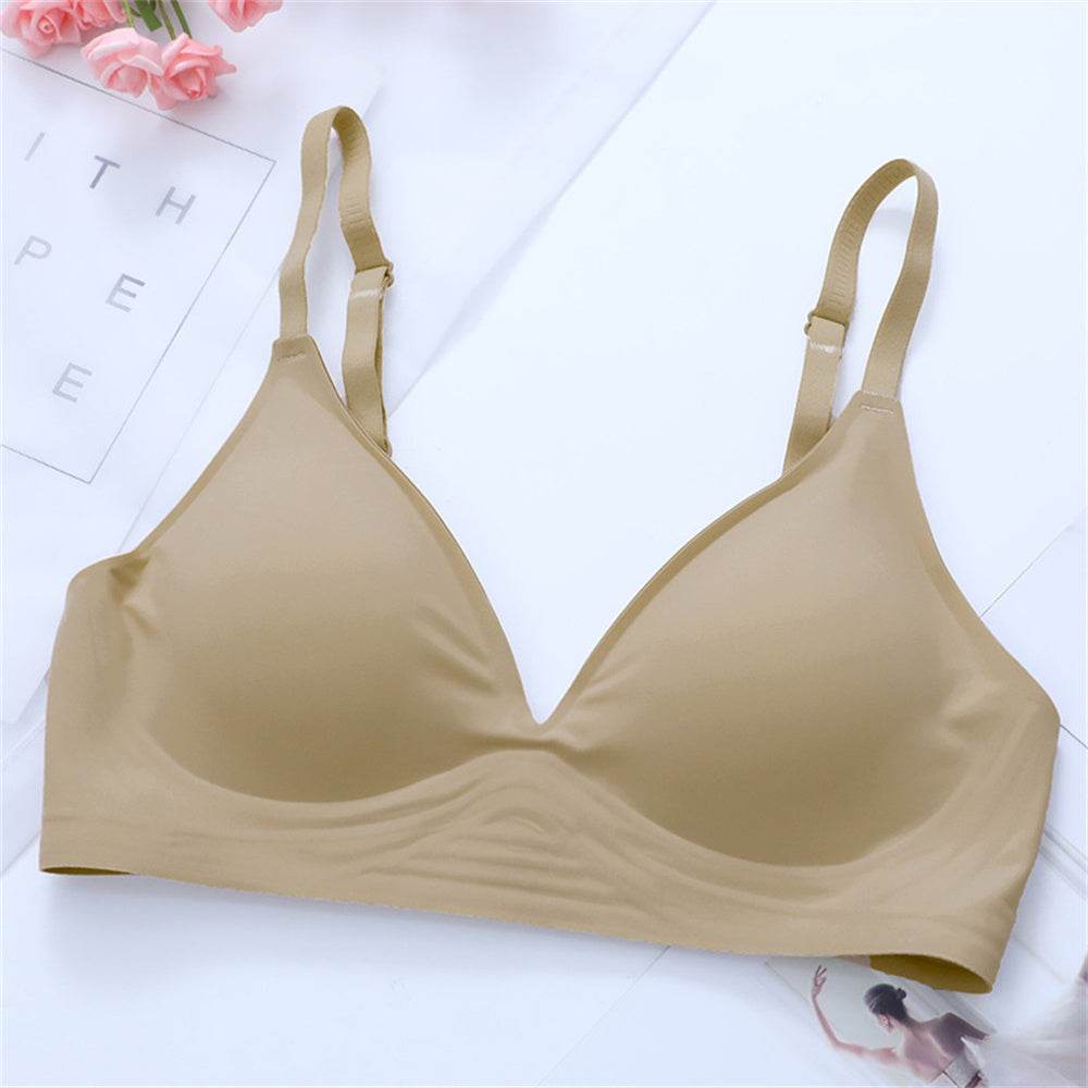 Korean Naked Extended Bra Set Ladies' Traceless Rim-free Underwear Thickened Small Breasts Gathering - MYLUXURY LANE ENTERPRISE