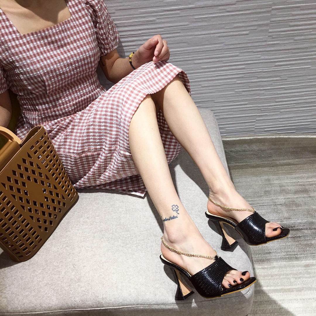 High heels wine glass heel sandals - MYLUXURY LANE ENTERPRISE