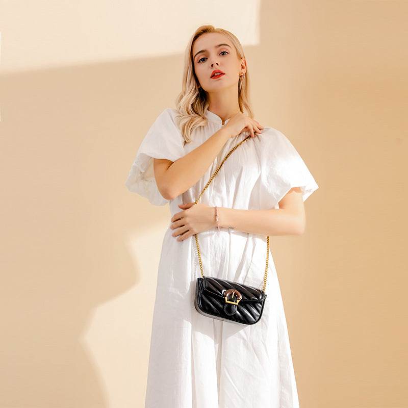 Embroidered Chain Design Crossbody Mini Bag - MYLUXURY LANE ENTERPRISE