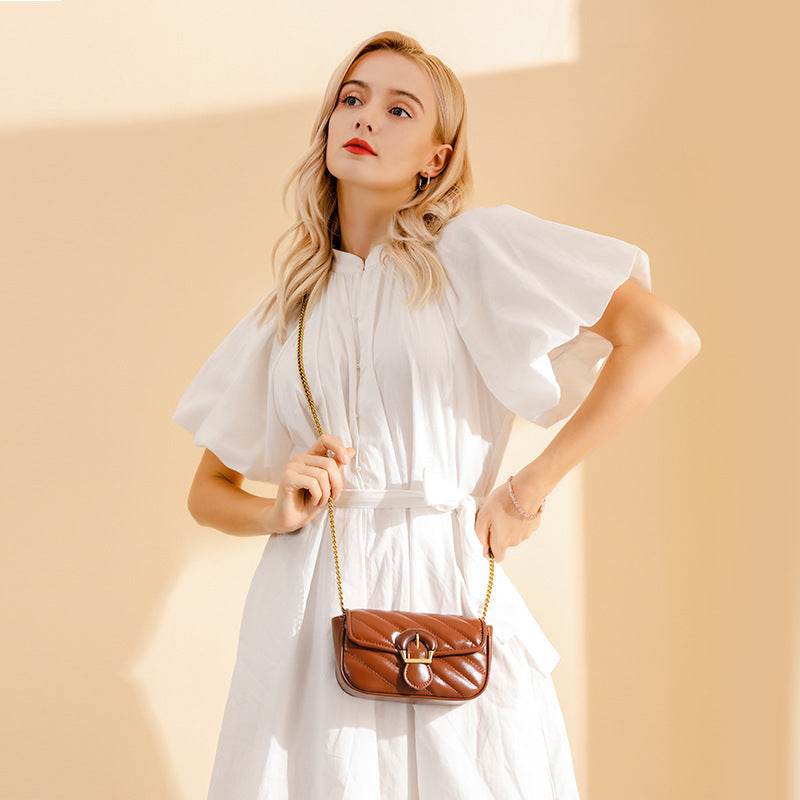Embroidered Chain Design Crossbody Mini Bag - MYLUXURY LANE ENTERPRISE