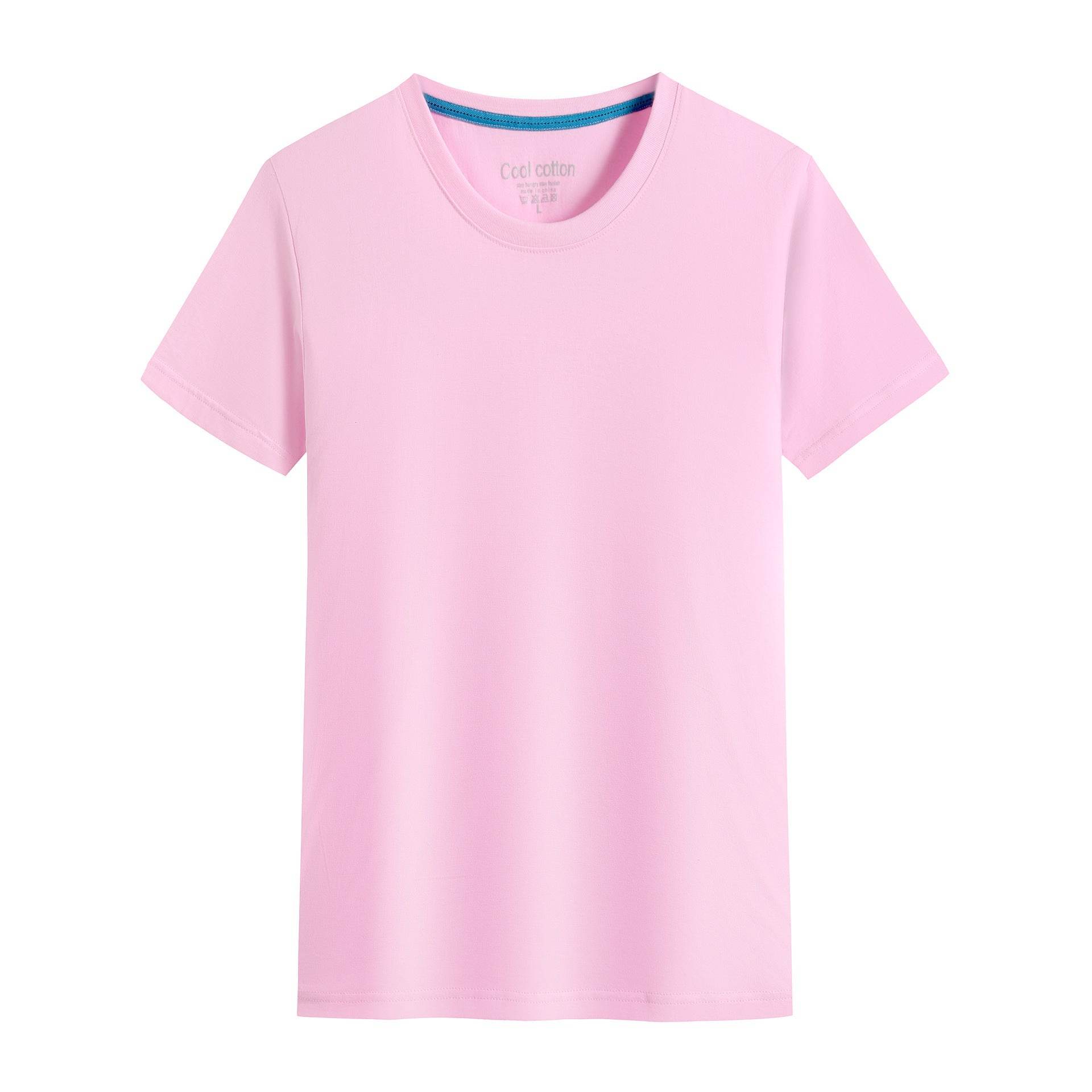 Cotton Blank With No Printed Patterns Round Neck Short T-shirt - MYLUXURY LANE ENTERPRISE