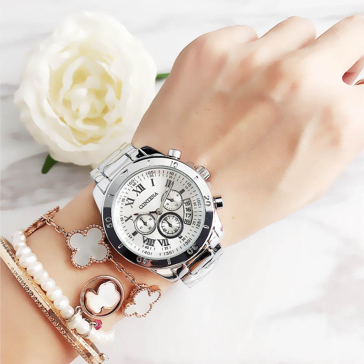 Diamond Simple Mesh Strap Stainless Steel Watch - MYLUXURY LANE ENTERPRISE