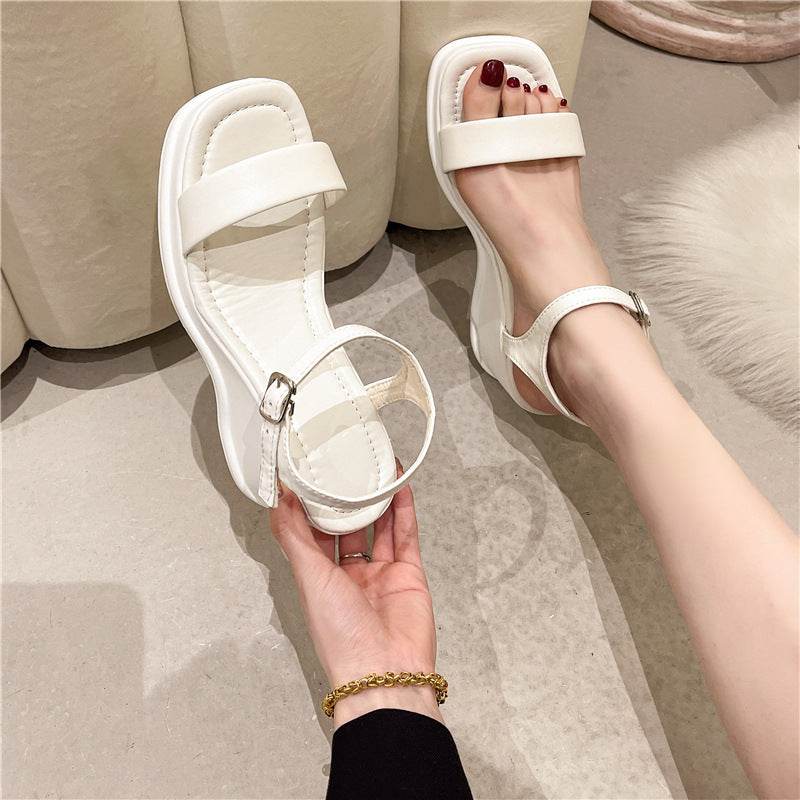 Platform Wedge Sandals Women's Shoes Square Toe Open Toe - MYLUXURY LANE ENTERPRISE
