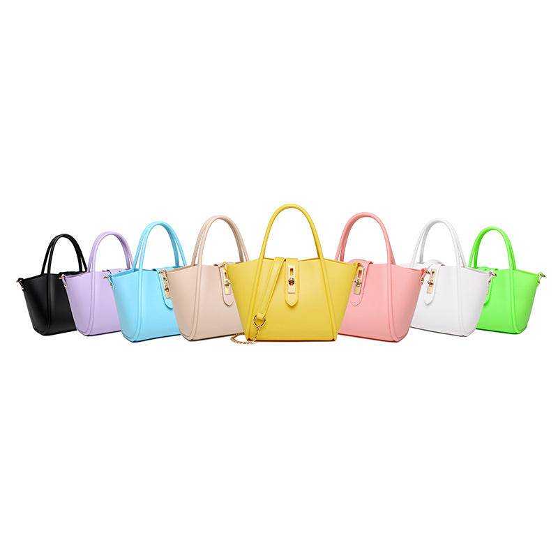 Portable Women's Leather Fashion Vegetable Basket Shoulder Messenger Bag - MYLUXURY LANE ENTERPRISE
