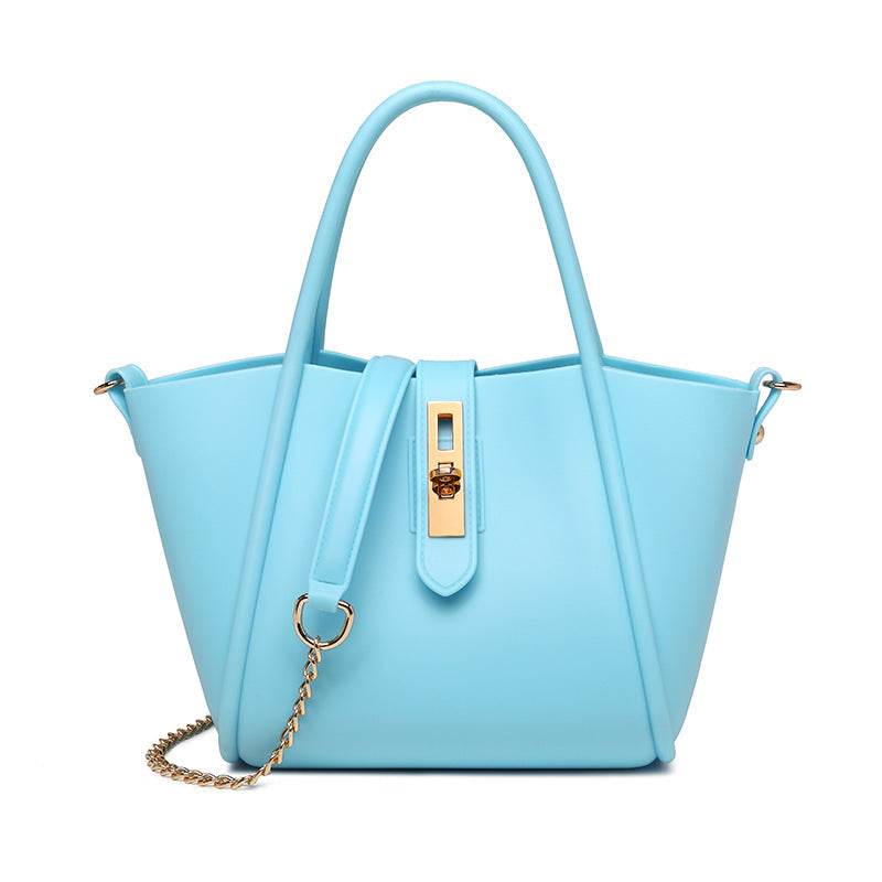 Portable Women's Leather Fashion Vegetable Basket Shoulder Messenger Bag - MYLUXURY LANE ENTERPRISE