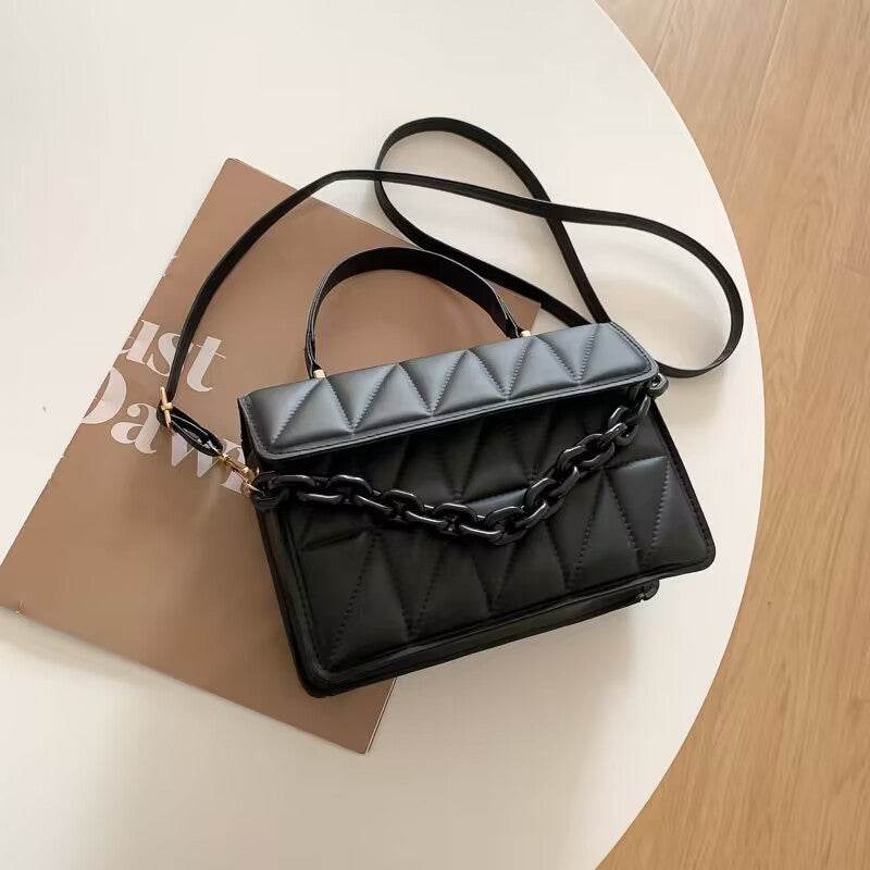 Trendy Simple Textured Shoulder Messenger Bag - MYLUXURY LANE ENTERPRISE