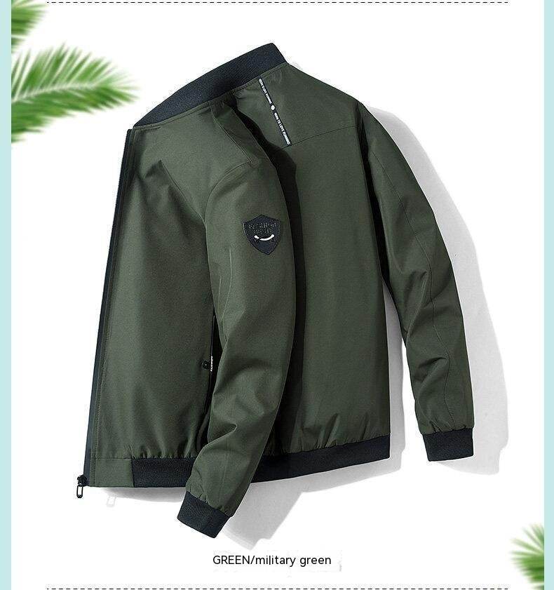 Men's Thin Coat Jacket Stand Collar Fashion Brand Casual Baseball Collar - MYLUXURY LANE ENTERPRISE
