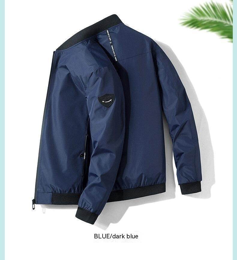 Men's Thin Coat Jacket Stand Collar Fashion Brand Casual Baseball Collar - MYLUXURY LANE ENTERPRISE