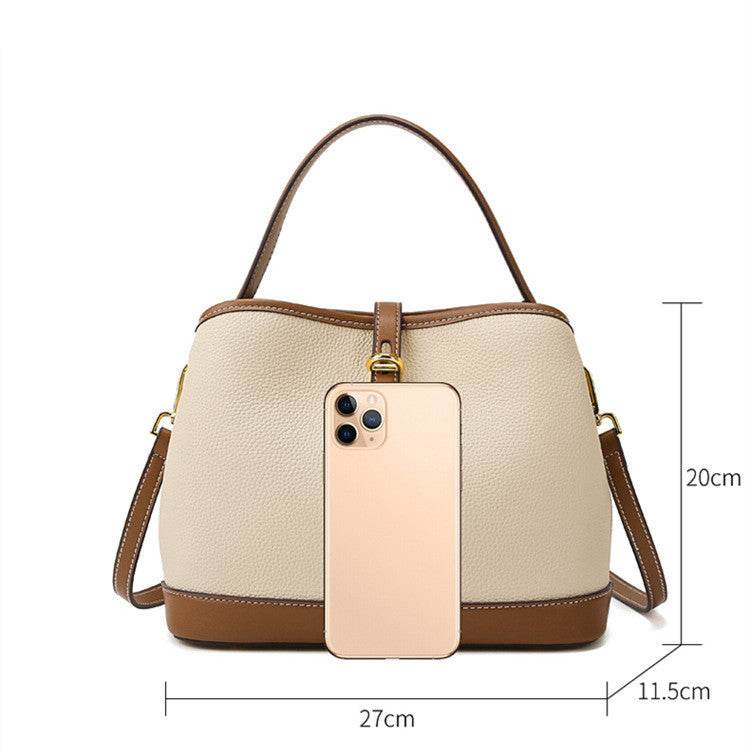 Lychee Pattern Large Capacity Contrast Color Single Shoulder Messenger Bag - MYLUXURY LANE ENTERPRISE