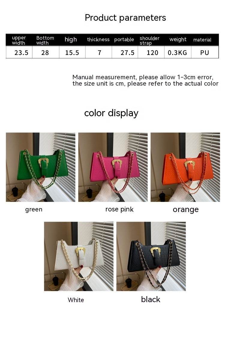 Women's Fashion Simple Chain Fashion Bag Shoulder Bag Casual Trend Crossbody Small Square Bag - MYLUXURY LANE ENTERPRISE