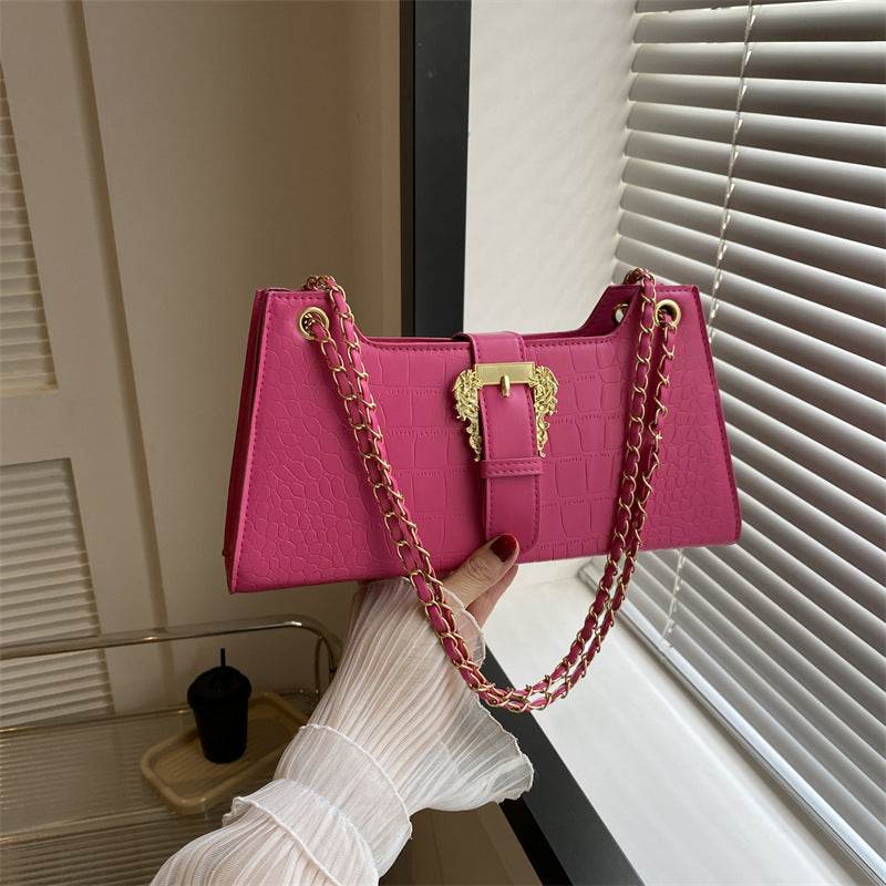 Women's Fashion Simple Chain Fashion Bag Shoulder Bag Casual Trend Crossbody Small Square Bag - MYLUXURY LANE ENTERPRISE