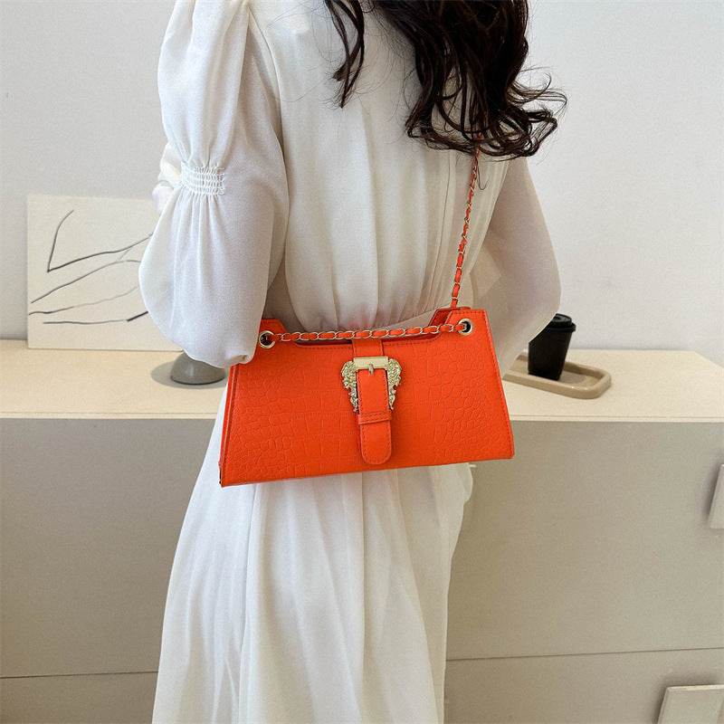 Women's Fashion Simple Chain Fashion Bag Shoulder Bag Casual Trend Crossbody Small Square Bag - MYLUXURY LANE ENTERPRISE