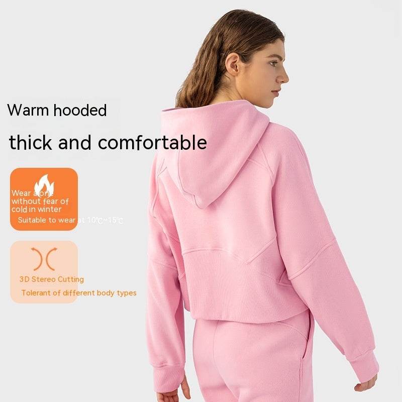 Women's Versatile Casual Zipper Velvet Sport Coat - MYLUXURY LANE ENTERPRISE