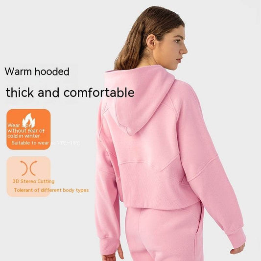 Women's Versatile Casual Zipper Velvet Sport Coat - MYLUXURY LANE ENTERPRISE