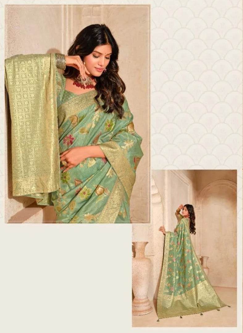 Zari Border Silk Saree - MYLUXURY LANE ENTERPRISE